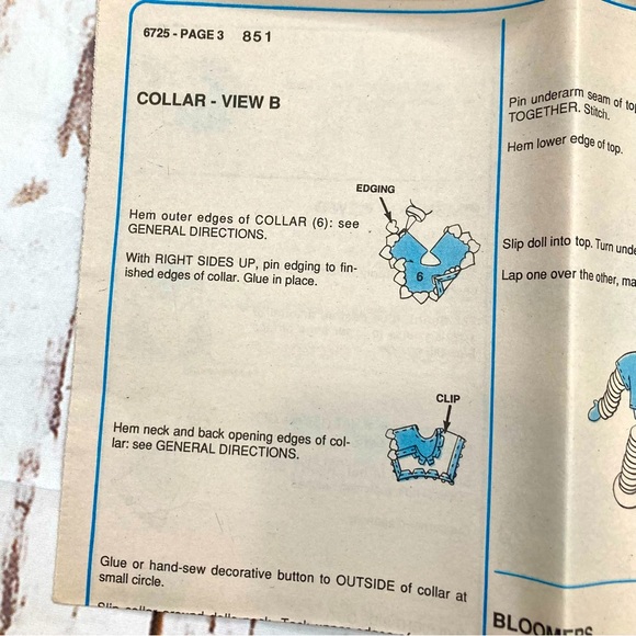 McCall’s #6725 Button Up! Craft Patterns Vintage 1993 DIY - Picture 8 of 11